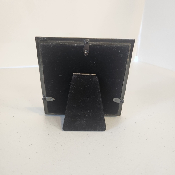 Enamel Butterfly Square Photo Pixture Frame Green Enamel Butterflies 3x3" - Picture 3 of 5